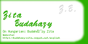 zita budahazy business card